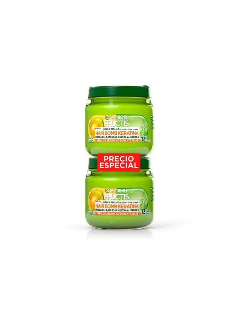 Fructis mascarilla 300ml liso brillo duplo