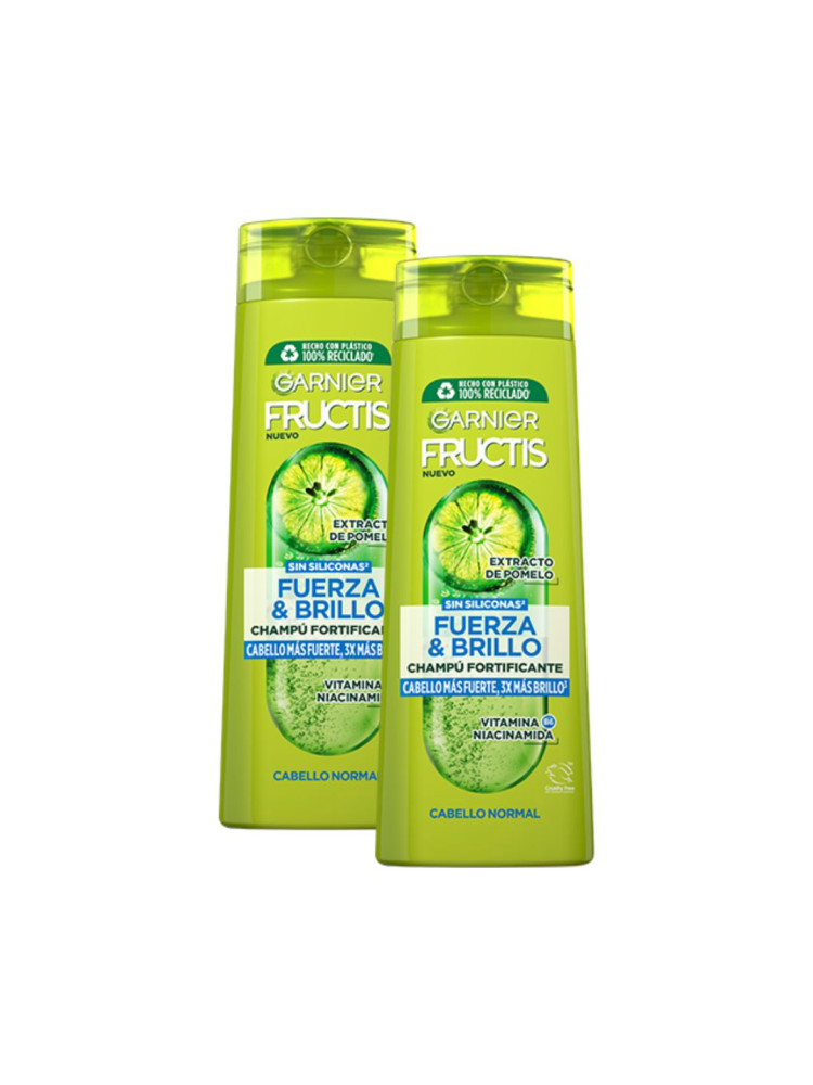 Fructis champu fuerza y brillo 380ml duplo