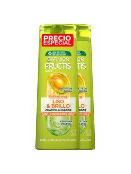 Fructis champu liso brillo 380 ml duplo