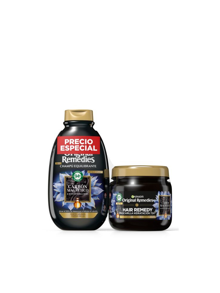 Orig remed masc charcoal 340+champ 250ml