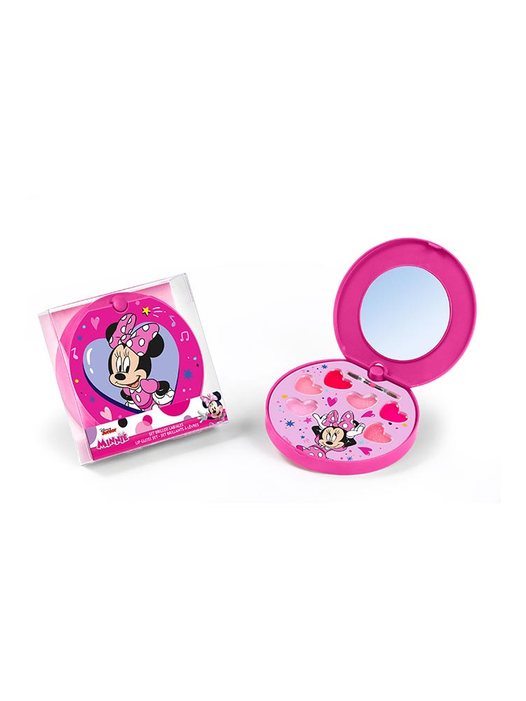 Minnie polvera con brillo de labios infantil