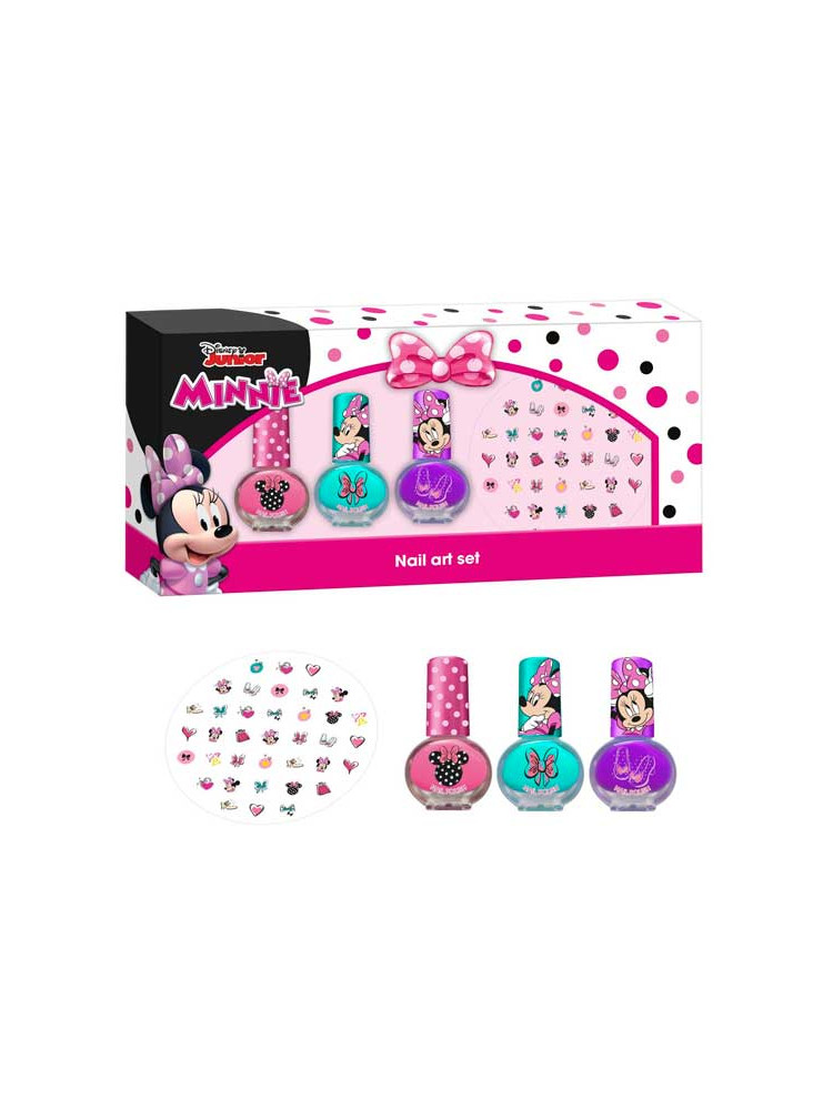 Minnie set uñas con pegatinas