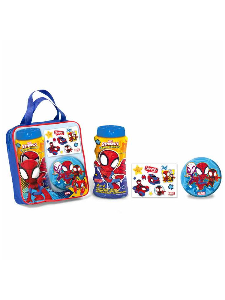 Spiderman bolsa gel-ch+esponj+tatuaj r2555