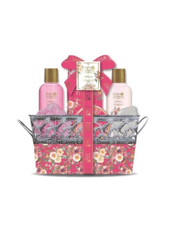 Bon-matin cesta baño nat metal floral 2864