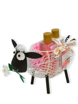 Set baño en cesta blanca pok1595