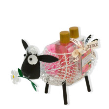 Set baño en cesta blanca pok1595